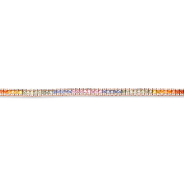 Radiant Cut Multicolored Sapphires Bracelet
